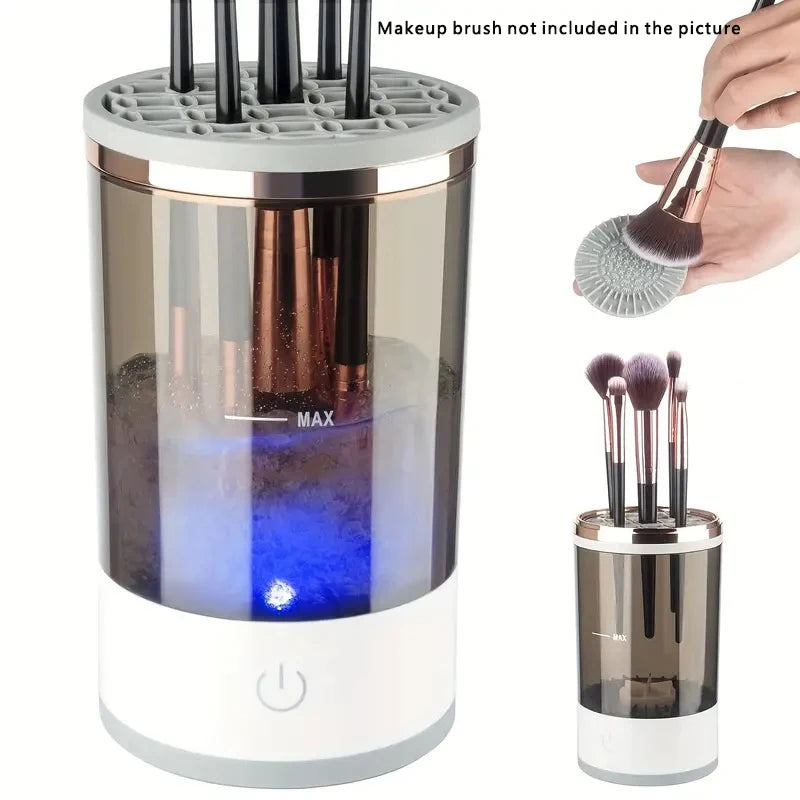 Limpiador Eléctrico de Brochas de Maquillaje 2 en 1 (Limpia y seca)