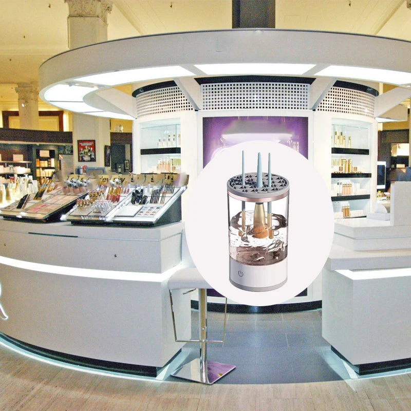 Limpiador Eléctrico de Brochas de Maquillaje 2 en 1 (Limpia y seca)